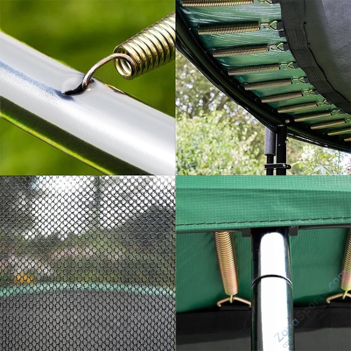 Батут с защитной сеткой Perfetto Sport Activity 14 диаметр 4,3 м зелёный