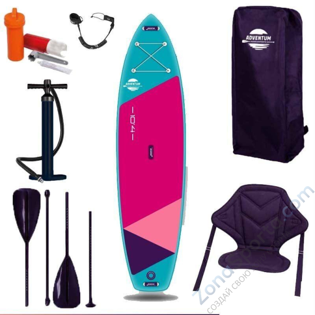 Cап доска Adventum 10'4 Teal-Pink
