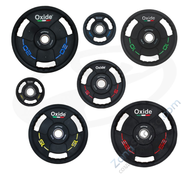 Черный олимпийский полиуретановый диск Oxide OWP02 20 кг