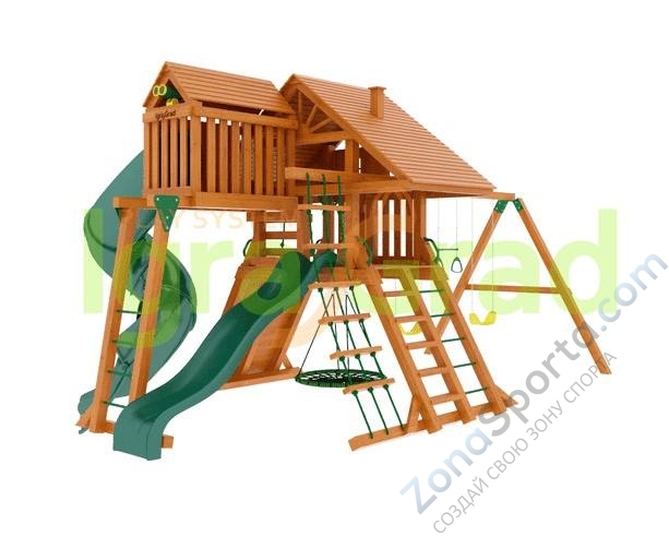 Деревянная детская площадка для дачи Igragrad Крепость Фани Deluxe 2
