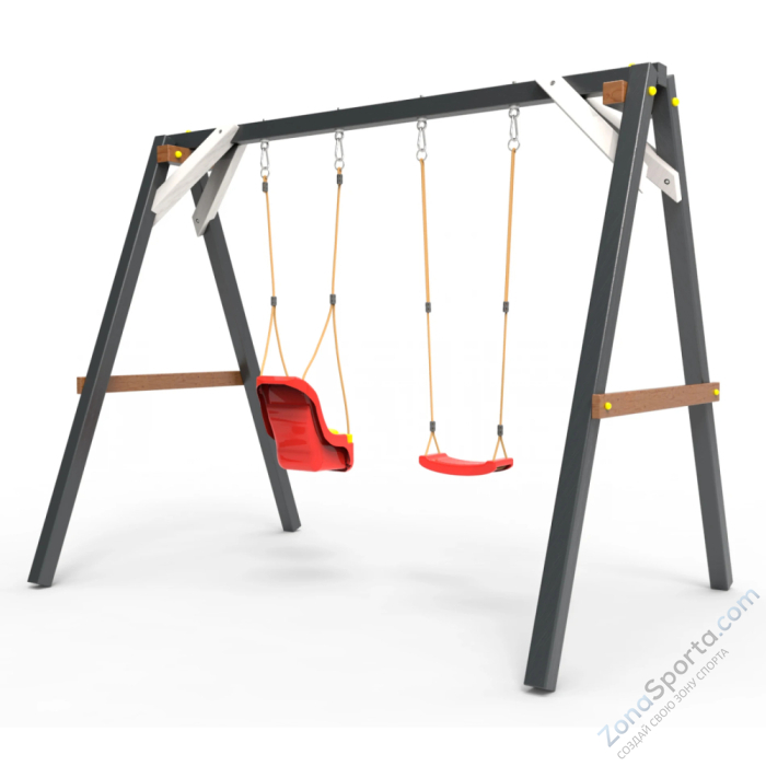 Деревянные качели Пикник 2 Ультра (качели для малышей качели долька)