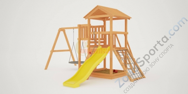 Детская площадка Савушка Мастер 2 с качелями Гнездо 1 метр