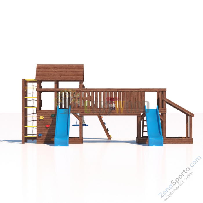 Детская деревянная игровая площадка для улицы дачи CustWood Scout SC12