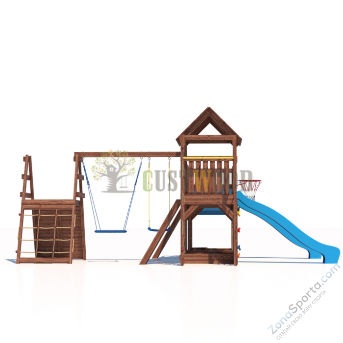 Детская деревянная игровая площадка для улицы дачи CustWood Scout SC12