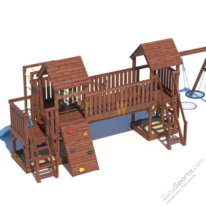 Детская деревянная игровая площадка для улицы дачи CustWood Scout SC13