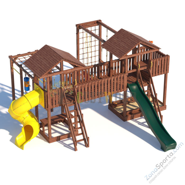 Детская деревянная игровая площадка для улицы дачи CustWood Active 14