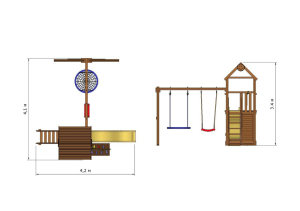 Детская деревянная площадка Smile Big Base