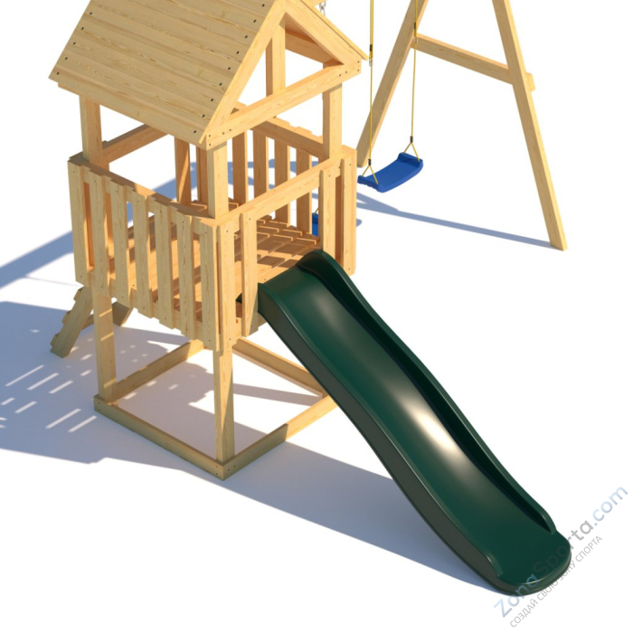 Детская площадка CustWood Junior J1 с деревянной крышей