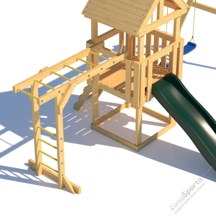 Детская площадка CustWood Junior J3 с деревянной крышей 