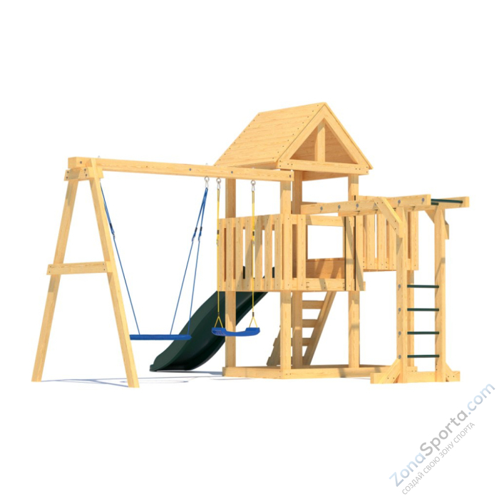 Детская площадка CustWood Junior J5 с деревянной крышей