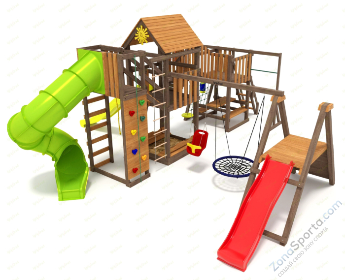 Детская площадка IgraGrad Панда Фани Мостик 2 с трубой 2,1м