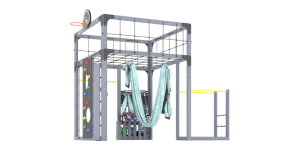 Детская площадка Савушка Куб-1 (Серый) с гамаком для йоги