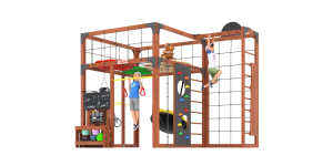 Детская площадка Савушка Куб-2 (Махагон) с подушками