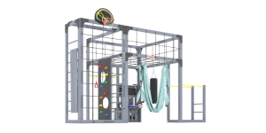 Детская площадка Савушка Куб-2 (Серый) с гамаком для йоги