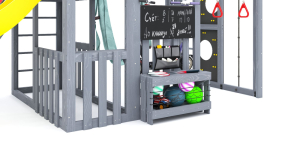 Детская площадка Савушка Куб-3 (Серый) с гамаком для йоги