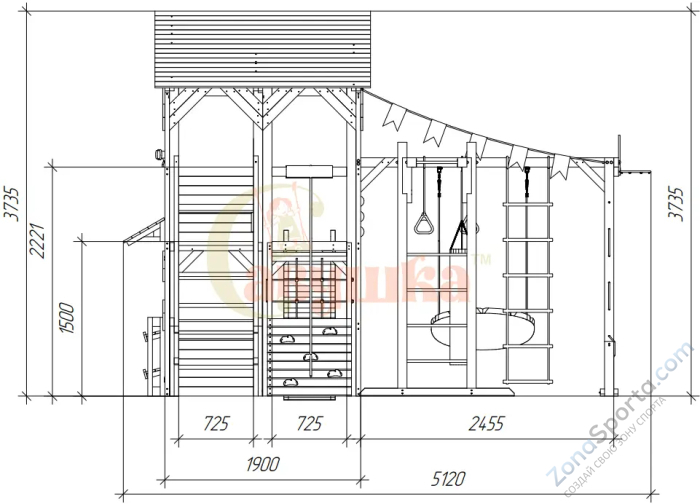 Детский игровой комплекс Савушка PlayHouse-2