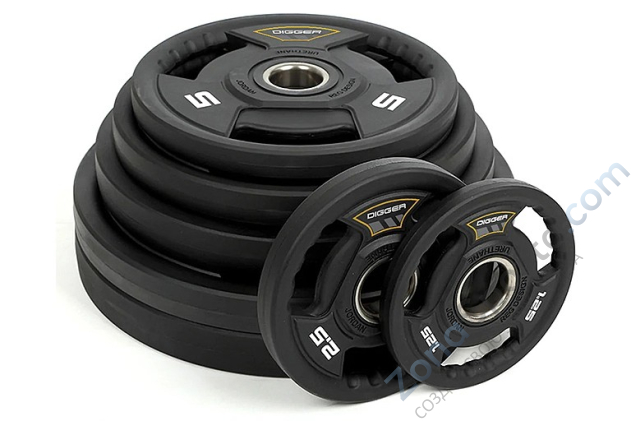 Диск олимпийский полиуретановый Hasttings HD51C3A-5 3-х хватовый 5 кг 