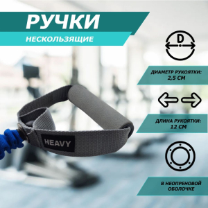 Эспандер трубчатый в рукаве тяжелый Fitex FTX-1317H