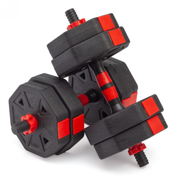 Гантели гексагональные разборные с грифом, 15 кг. (2 шт. х 7,5 кг.) VictoryFit VF-DН150