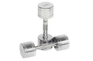 Хромированные гантели 10 пар  от 1 кг до 10 кг BCFit/Master