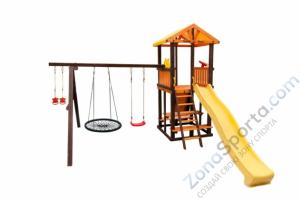 Игровой комплекс Perfetto sport Bari-4 + качели Паутина