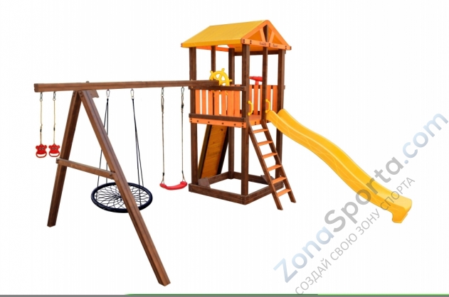 Игровой комплекс Perfetto sport Pitigliano-4 + качели Паутина