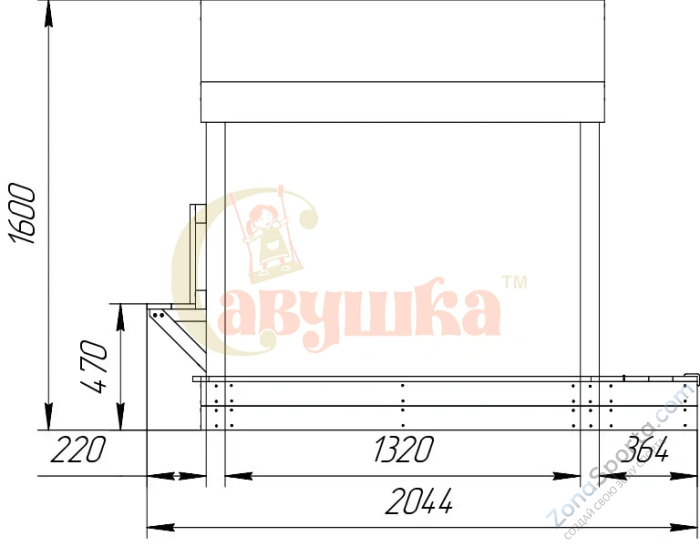 Игровой комплекс Песочный дворик Савушка-1
