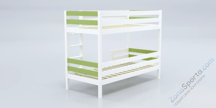 Кровать детская двухъярусная Савушка-01 80х160 зеленая