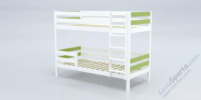 Кровать детская двухъярусная Савушка-01 90х180 зеленая