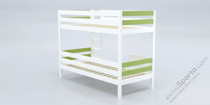 Кровать детская двухъярусная Савушка-01 90х200 зеленая