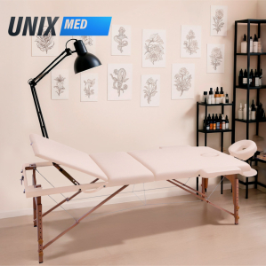 Массажный стол Unix Standard 3 Section Beige