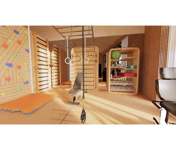 Многофункциональный комплекс с элементами отделки частных яхт и рукоходом шведская стенка Desire Regatta Sky