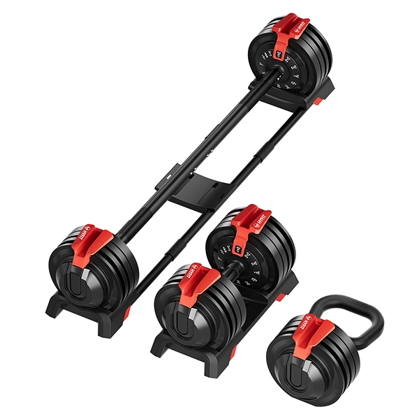 Набор регулируемый штанга+гантель+гиря HyFit 24 кг