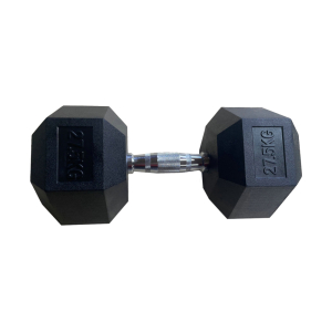 Обрезиненная гексагональная гантель INEX Hex Dumbbell 27,5 кг