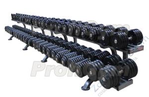 Обрезиненный гантельный ряд от 11 до 81 кг с шагом 2.5 кг ProfiGym ГП-012