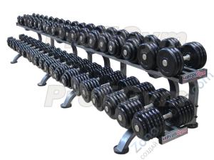 Обрезиненный гантельный ряд от 8.5 до 56 кг с шагом 2.5 кг ProfiGym ГП-010