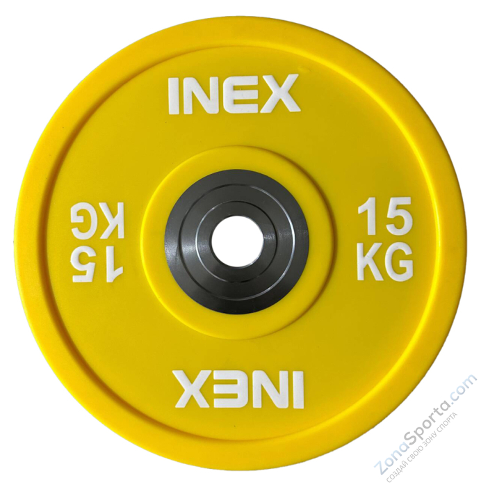 Олимпийский диск в уретане INEX PU Bumper Plate 15 кг