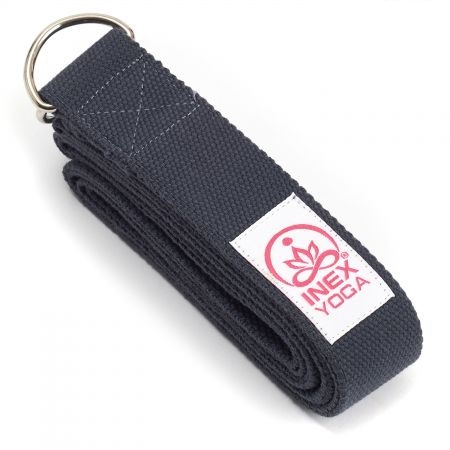 Ремень для йоги INEX Stretch Strap 240 см, темно-серый