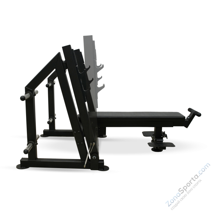 Скамья для жима лёжа с доводчиком, упором и подставкой для ног Bronze Gym Partner ML-901