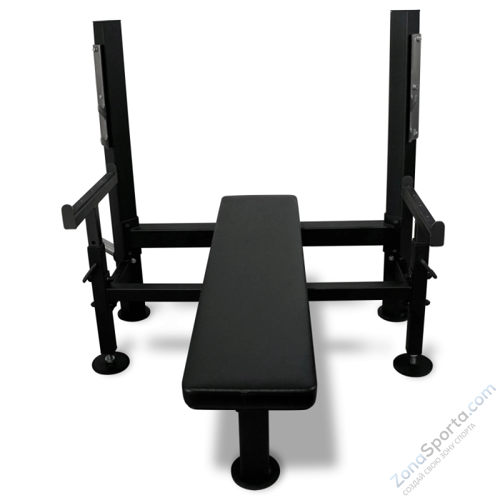 Скамья для жима лёжа со страховочными упорами Bronze Gym Partner ML-902