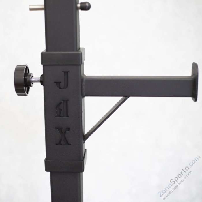 Скамья для жима + Стойки со страховкой и брусьями DEXsport ASD-0090_Black+ASD-0140-JAX-Black