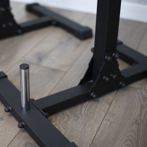 Скамья для жима + Стойки со страховкой и брусьями DEXsport ASD-0090_Black+ASD-0140-JAX-Black