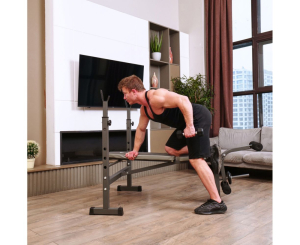 Скамья со стойками под штангу DFC D705