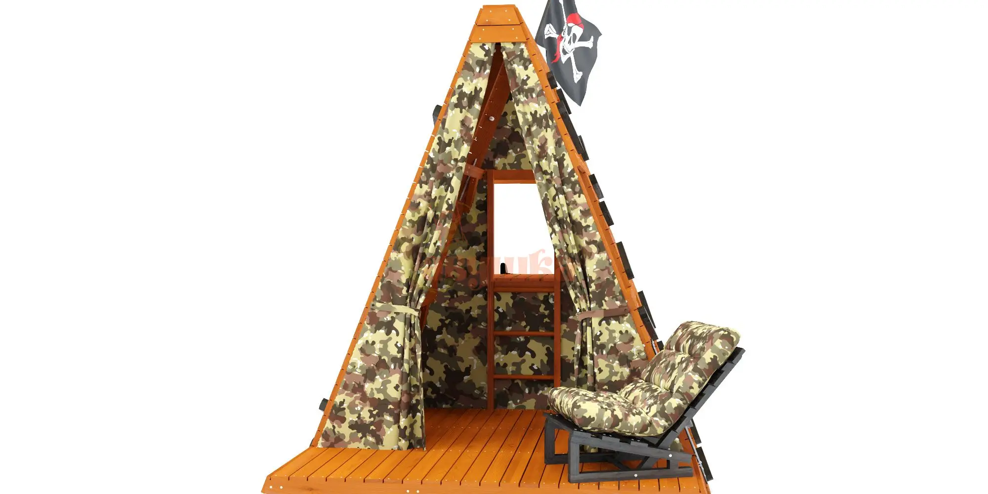 Спортивный домик Савушка База-3 (Милитари) с креслом