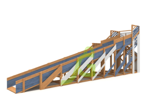 Зимняя деревянная горка IgraGrad Snow Fox скат 10 м мод.4