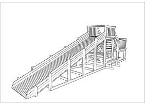 Зимняя деревянная заливная горка Ледянка 2 (масло)