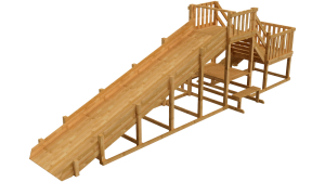Зимняя деревянная заливная горка Ледянка 2 (пропитка)