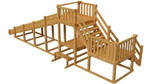 Зимняя деревянная заливная горка Ледянка 2 (пропитка)