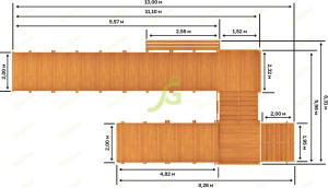 Зимняя горка IgraGrad Snow Fox скат 10 м (мод. 3)
