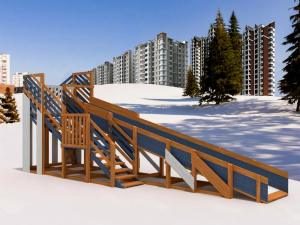 Зимняя горка IgraGrad Snow Fox скат 8 м мод.3